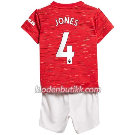 Manchester United Phil Jones 4 Barn Hjemmedraktsett 2020-2021 Kortermet (+ Korte bukser)